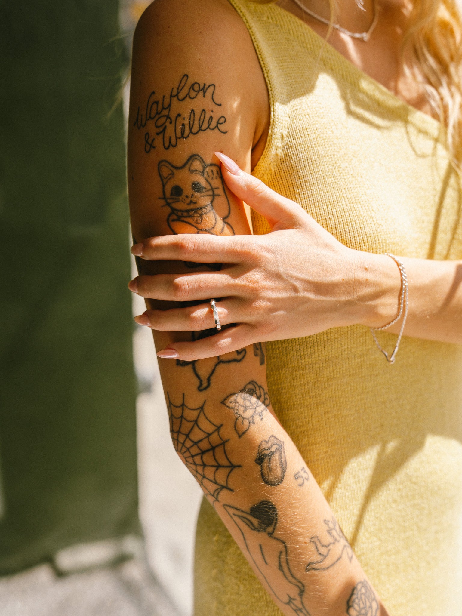 Snake Ring Thin (Carved Silver)