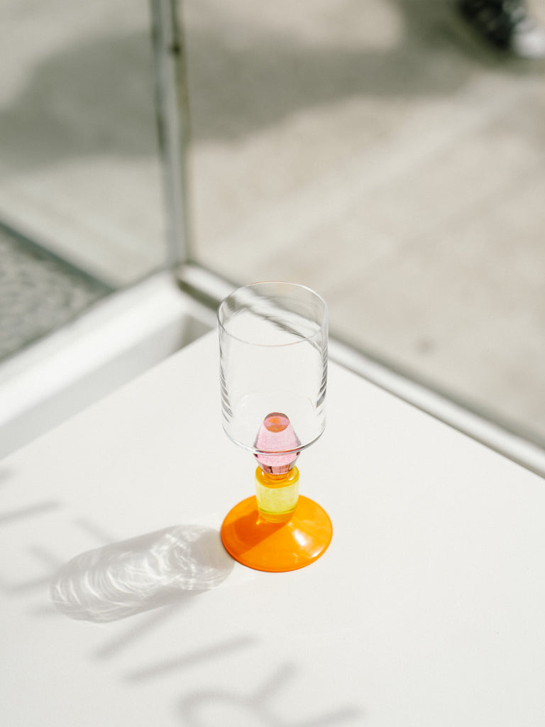 Miami Wine Glass with Bright Stack