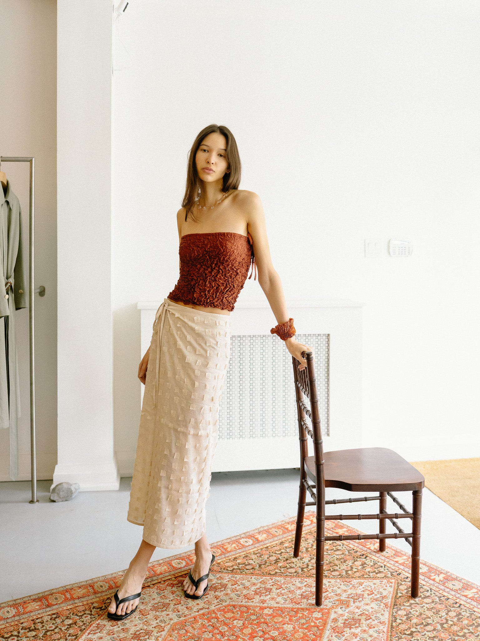 Muga Silk Offcuts Wrap Skirt (Undyed)