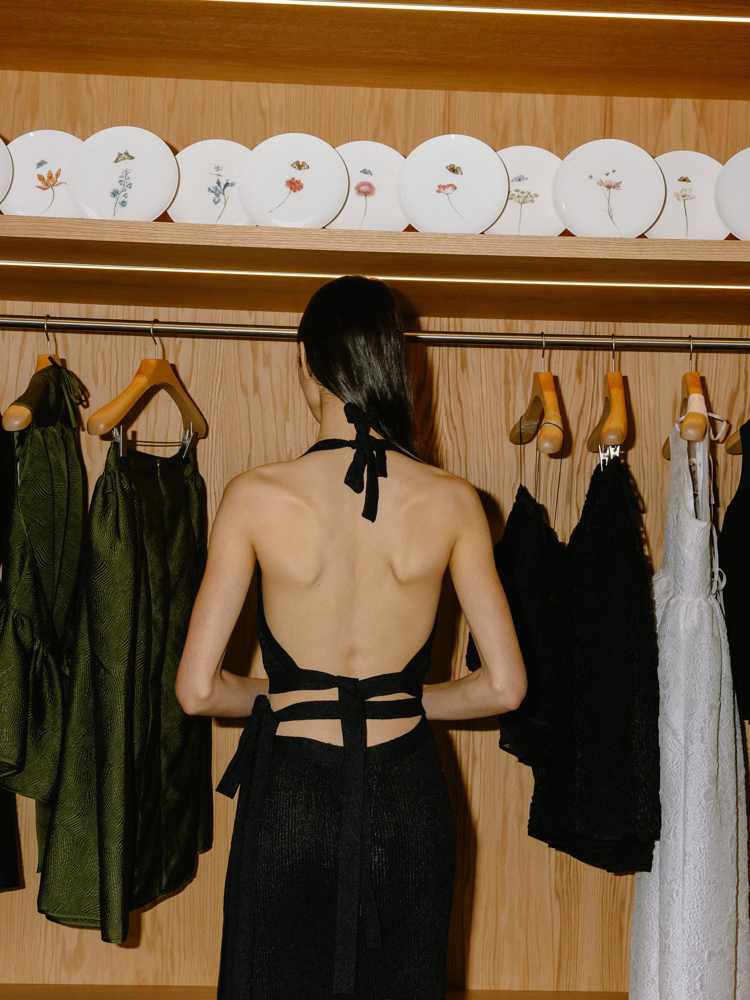 Washi Paper Tie Top (Black)