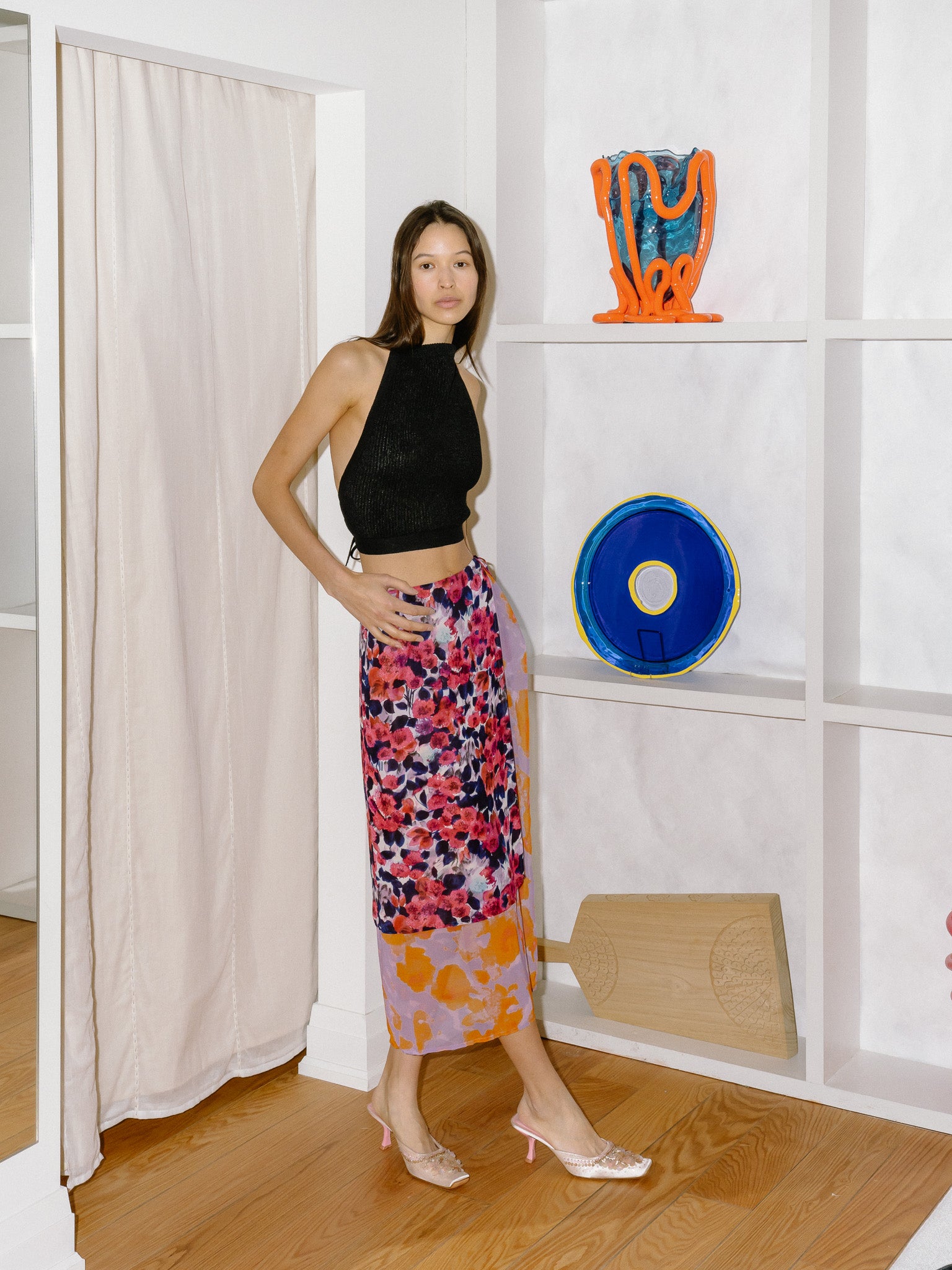 Washi Paper Tie Top (Black)