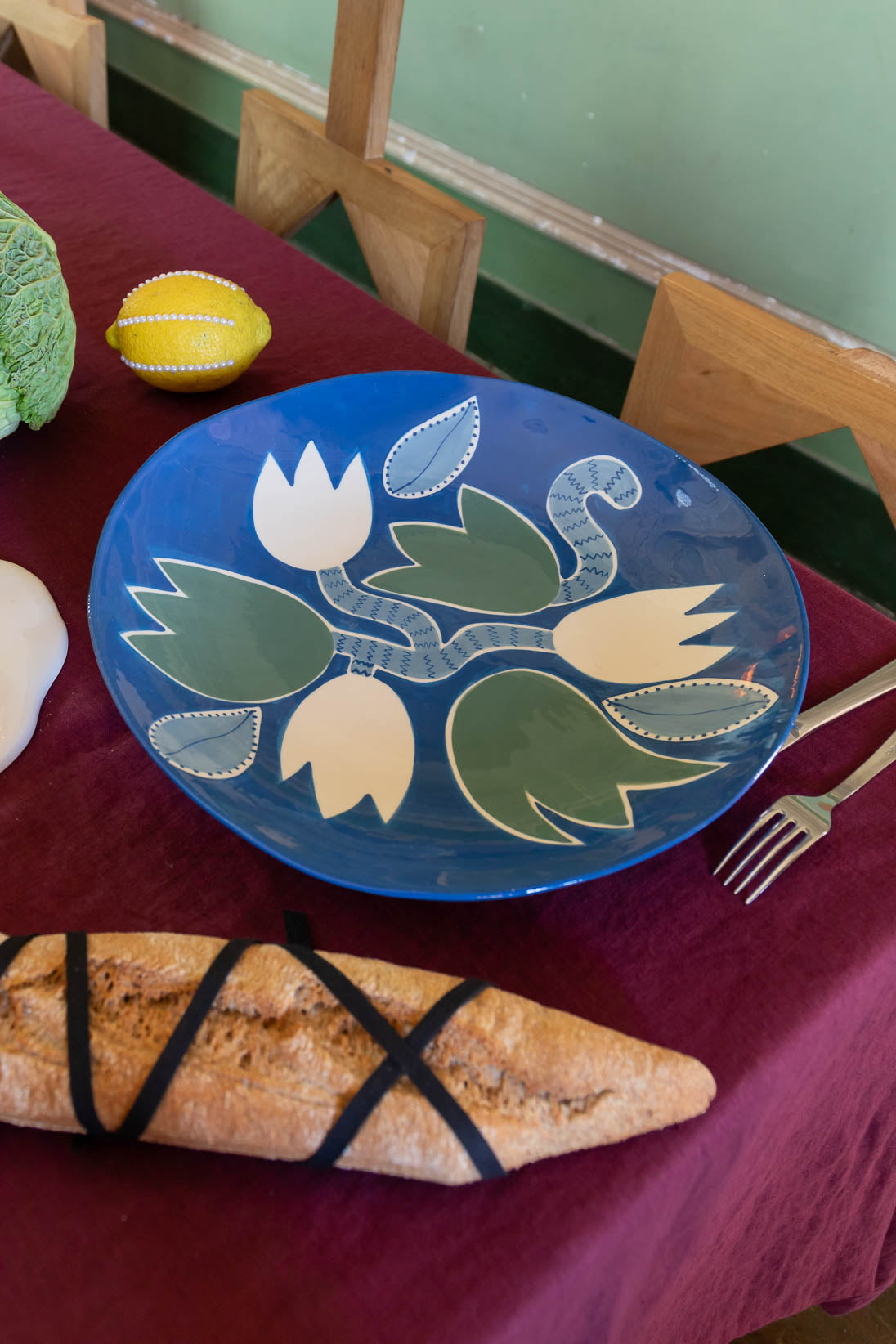 Tulip Fruit Platter (Indigo)