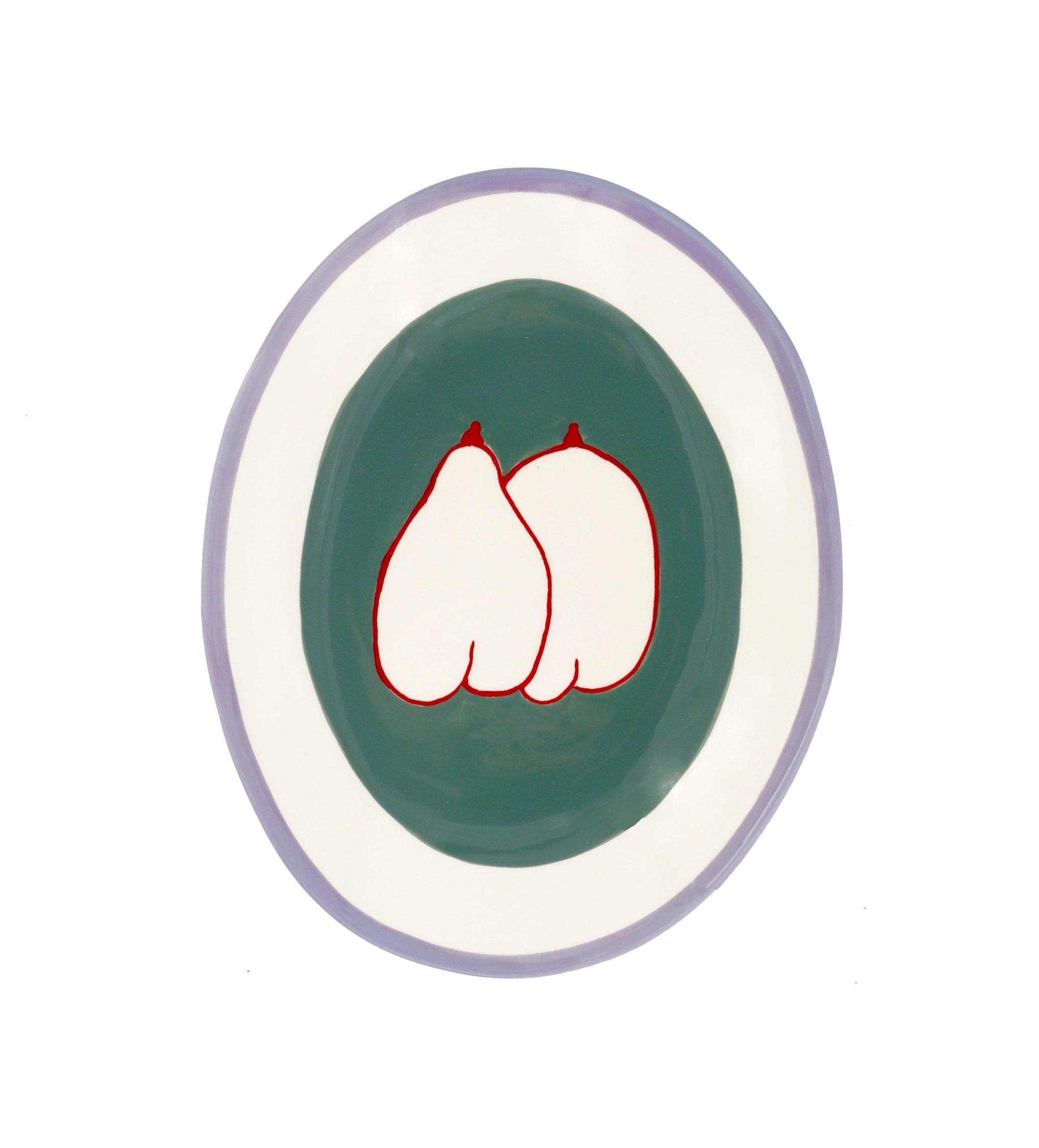 Like Apple and Pear Oval Plate
