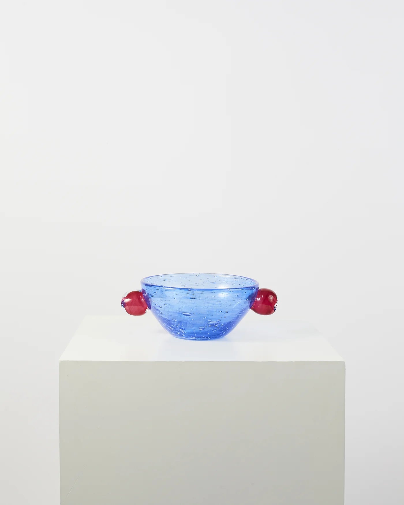 Glass Poppy Bowl (Blue/Fuchsia)