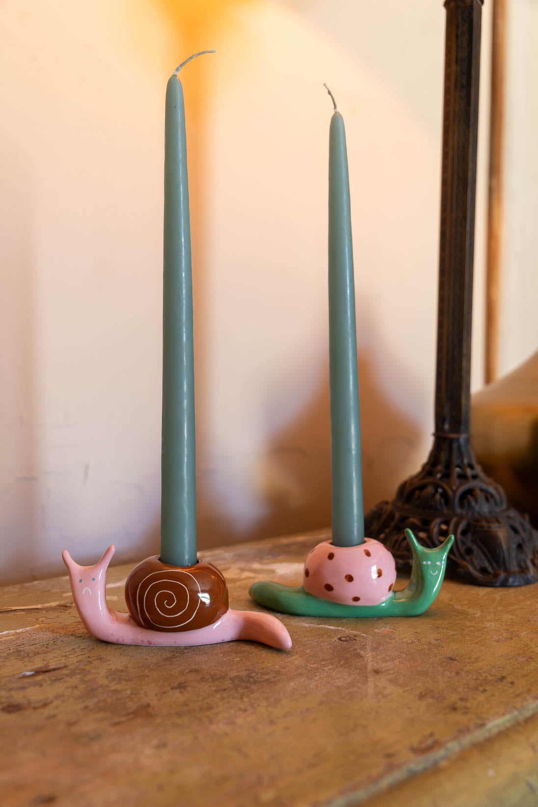 The Hard Shell Snail Candleholders (Set of 2)