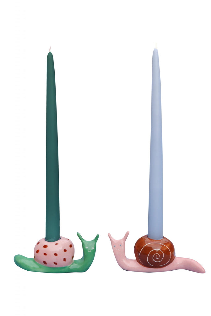 The Hard Shell Snail Candleholders (Set of 2)