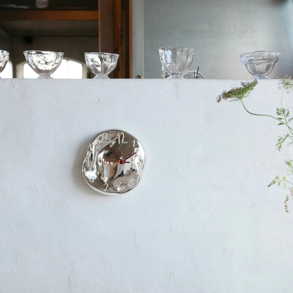 Glass Wall Clock (Red)