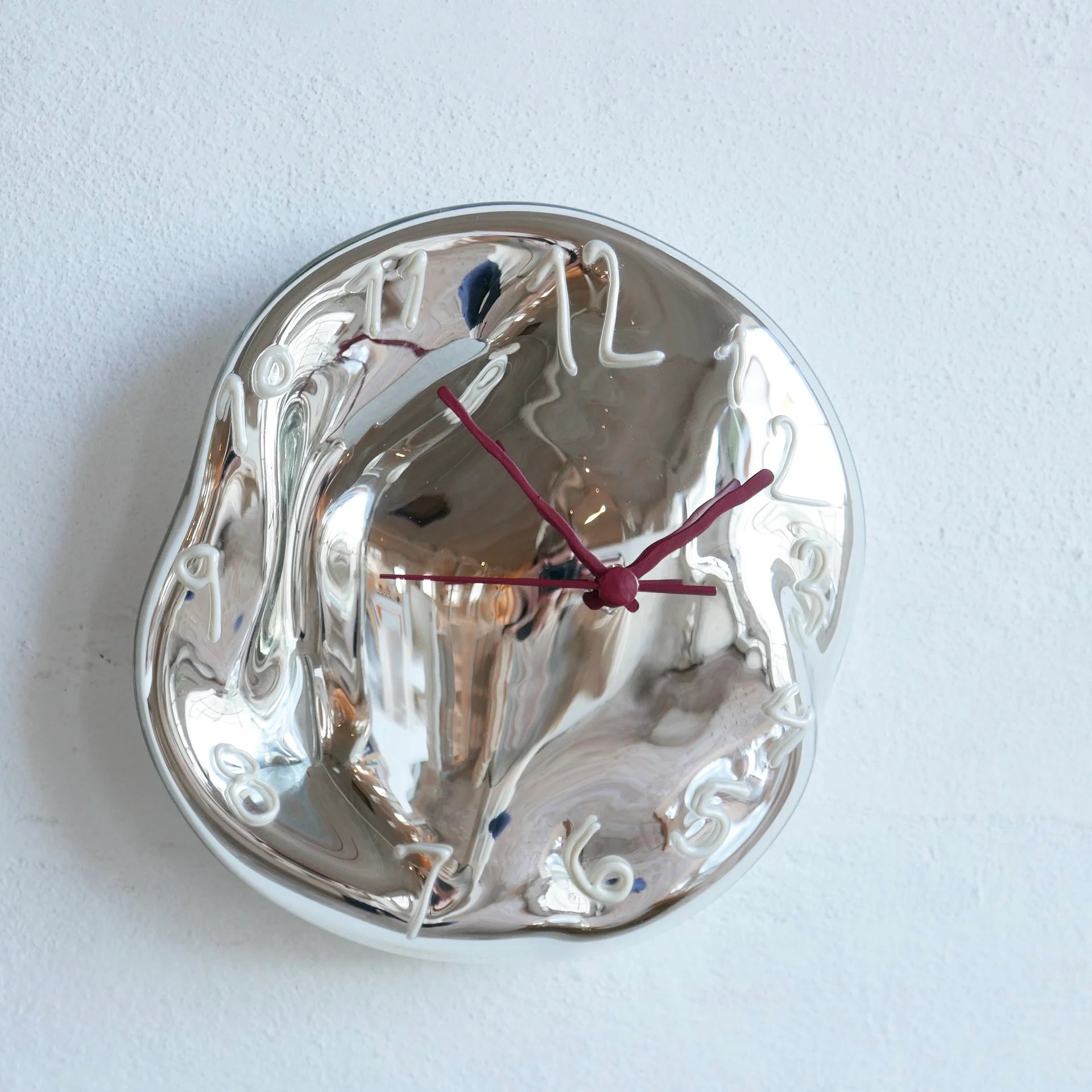 Glass Wall Clock (Red)