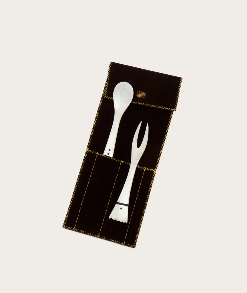 Mother of Pearl Pick and Spoon Set