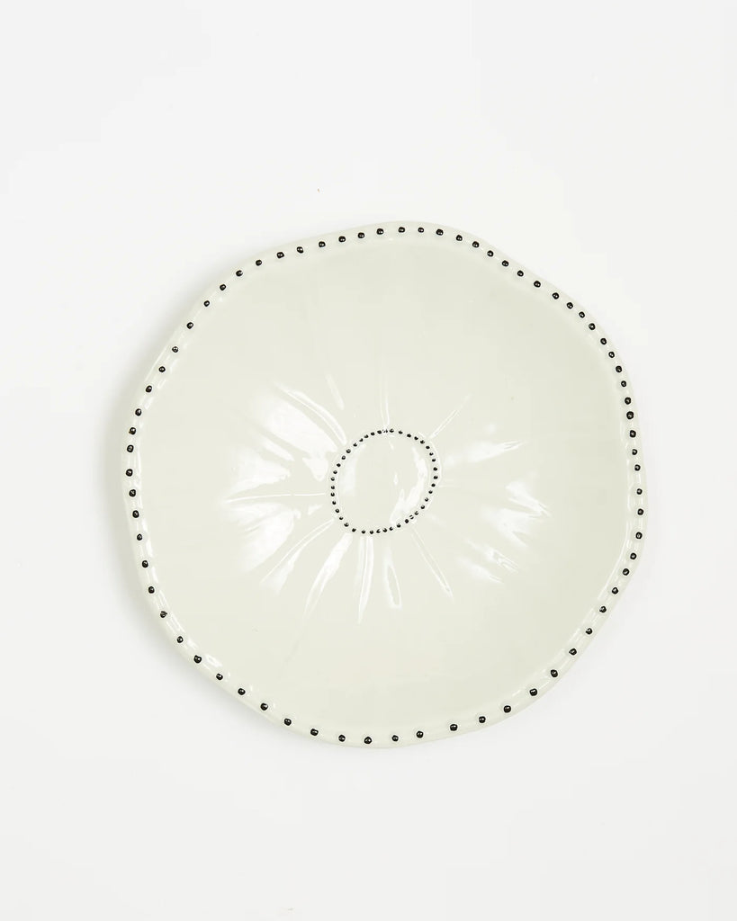 White Poppy Dinner Plate