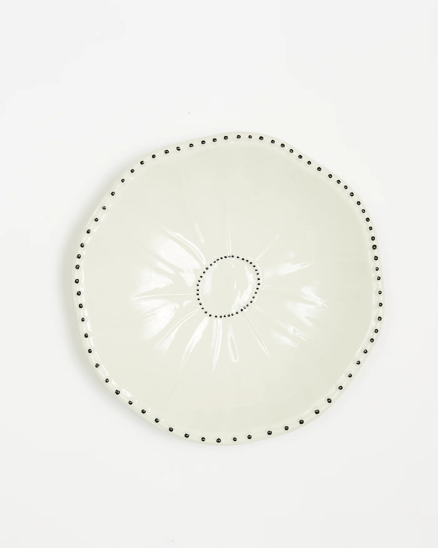 White Poppy Dinner Plate